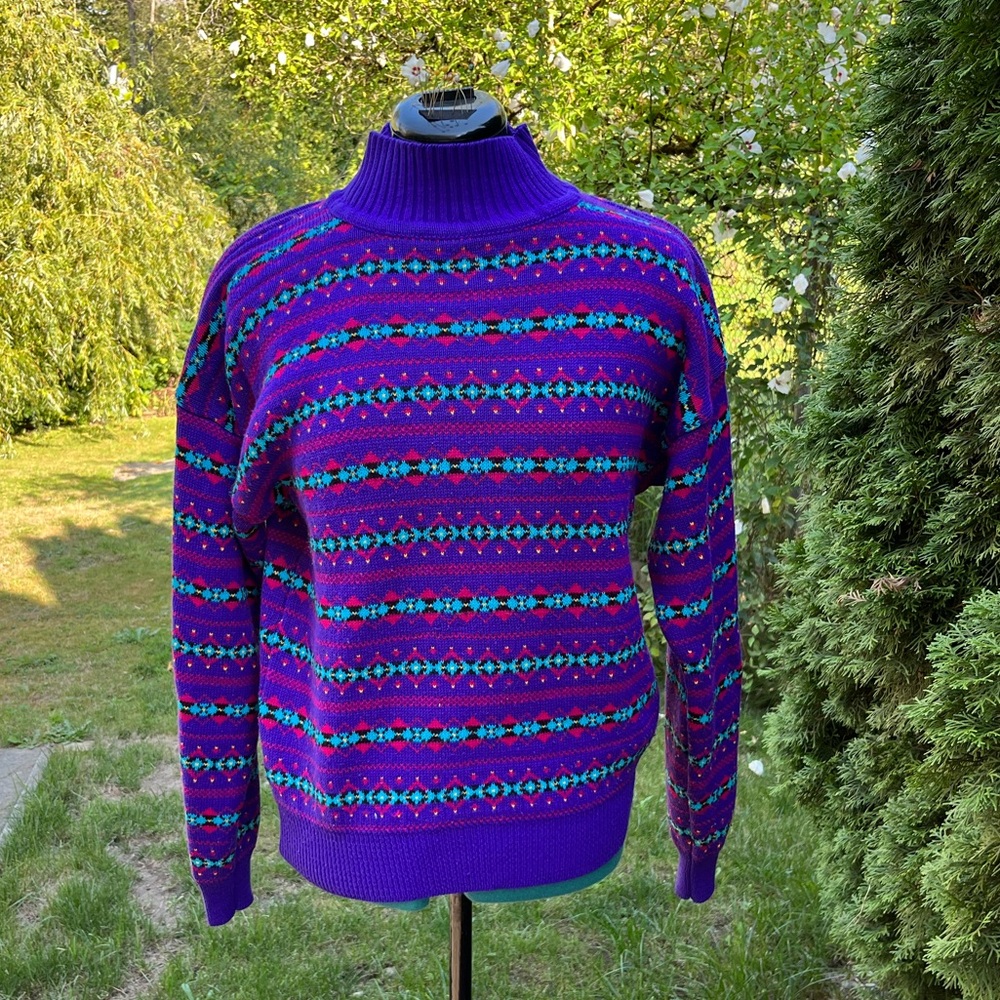 Vintage Purple Striped Sweater
